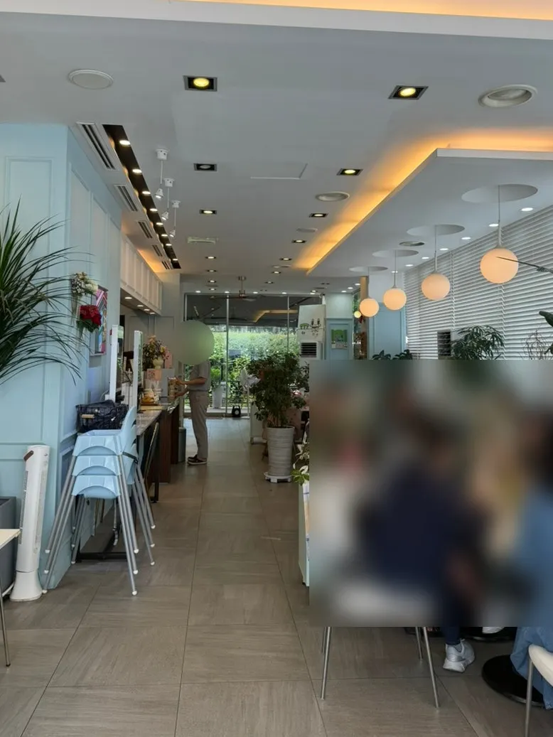 Indoor seating with spacious table arrangement