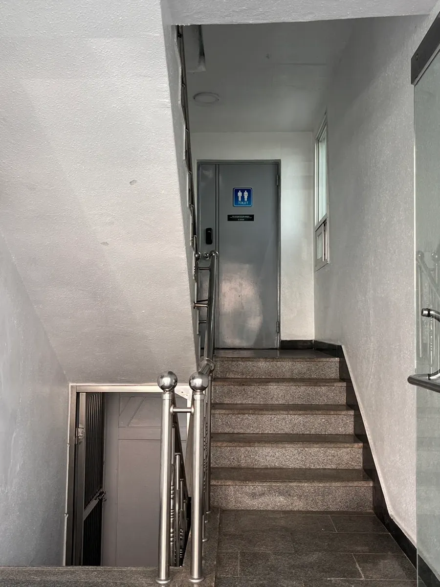 Well-maintained restroom inside the building