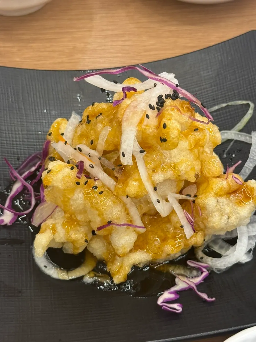 A plate of boneless kodari sweet and sour dish