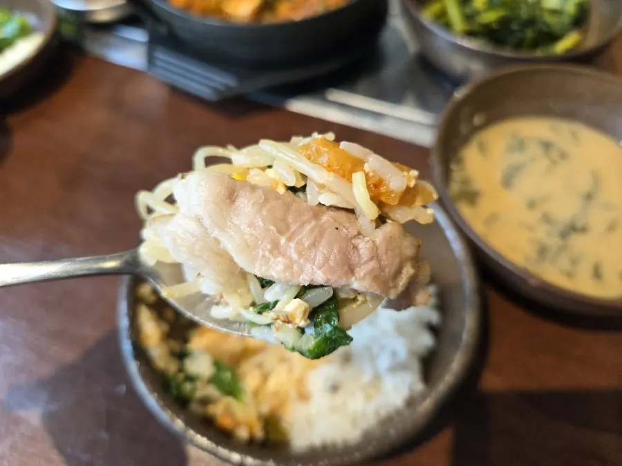 Rice mixed with namul and gandoenjang