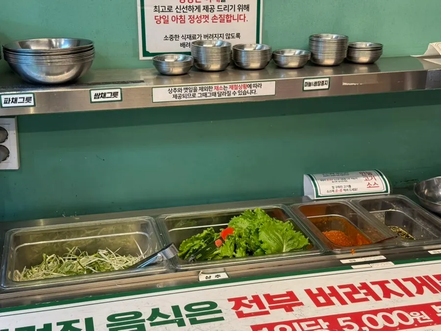 Fresh wrap vegetables sourced from Garak Market