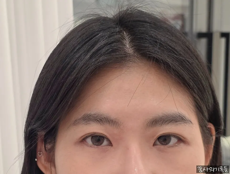 속눈썹펌 전 눈을 찌르는 속눈썹 비포 사진