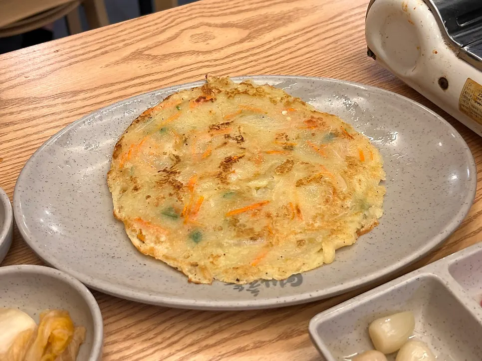 Jeon savory pancake served as a side dish
