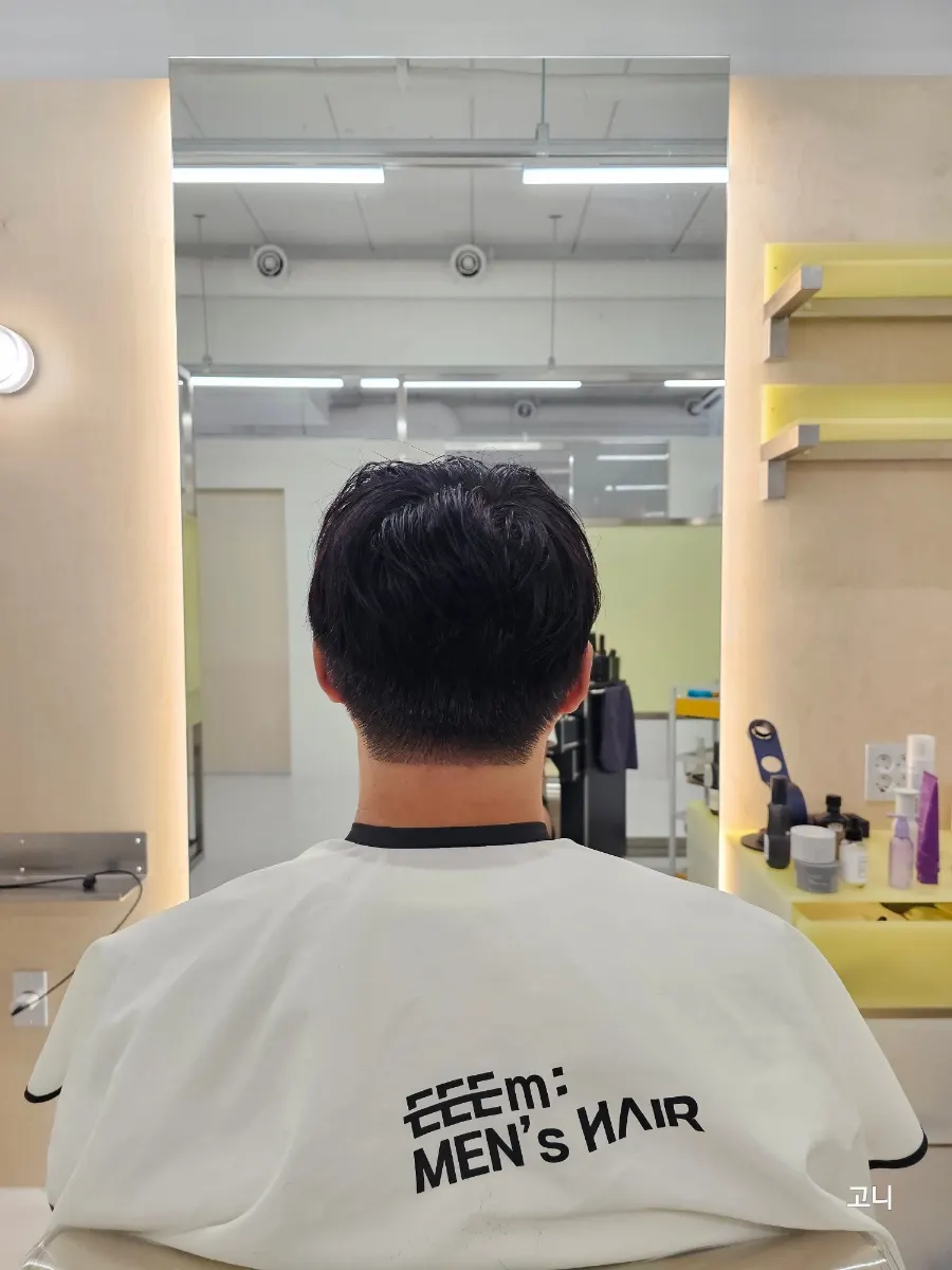 Men's hairstyle after the treatment was finished