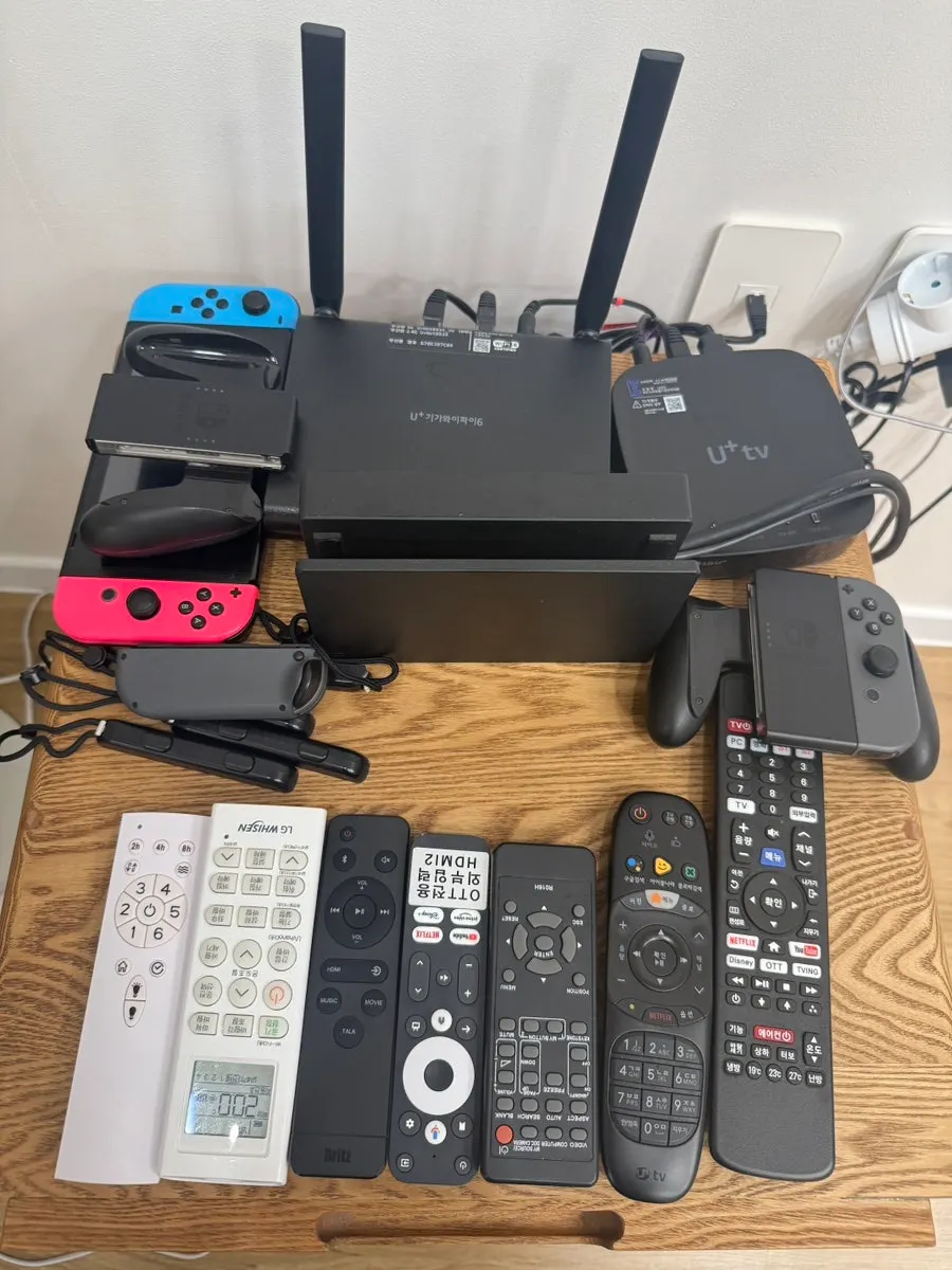 Multiple remote controls provided in the room