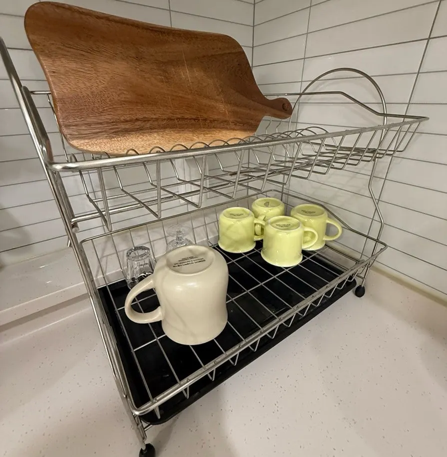 Dish soap and disposable sponges for washing up
