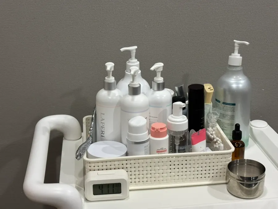 Preparation space set up in the treatment room