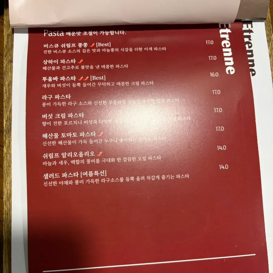 Best Menu information at Etrenne Jukjeon Branch