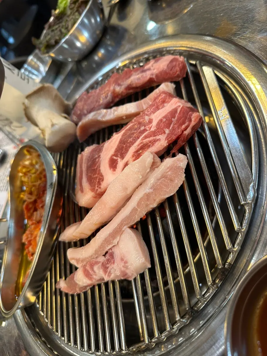 Plate of mixed pork cuts from the pork geun