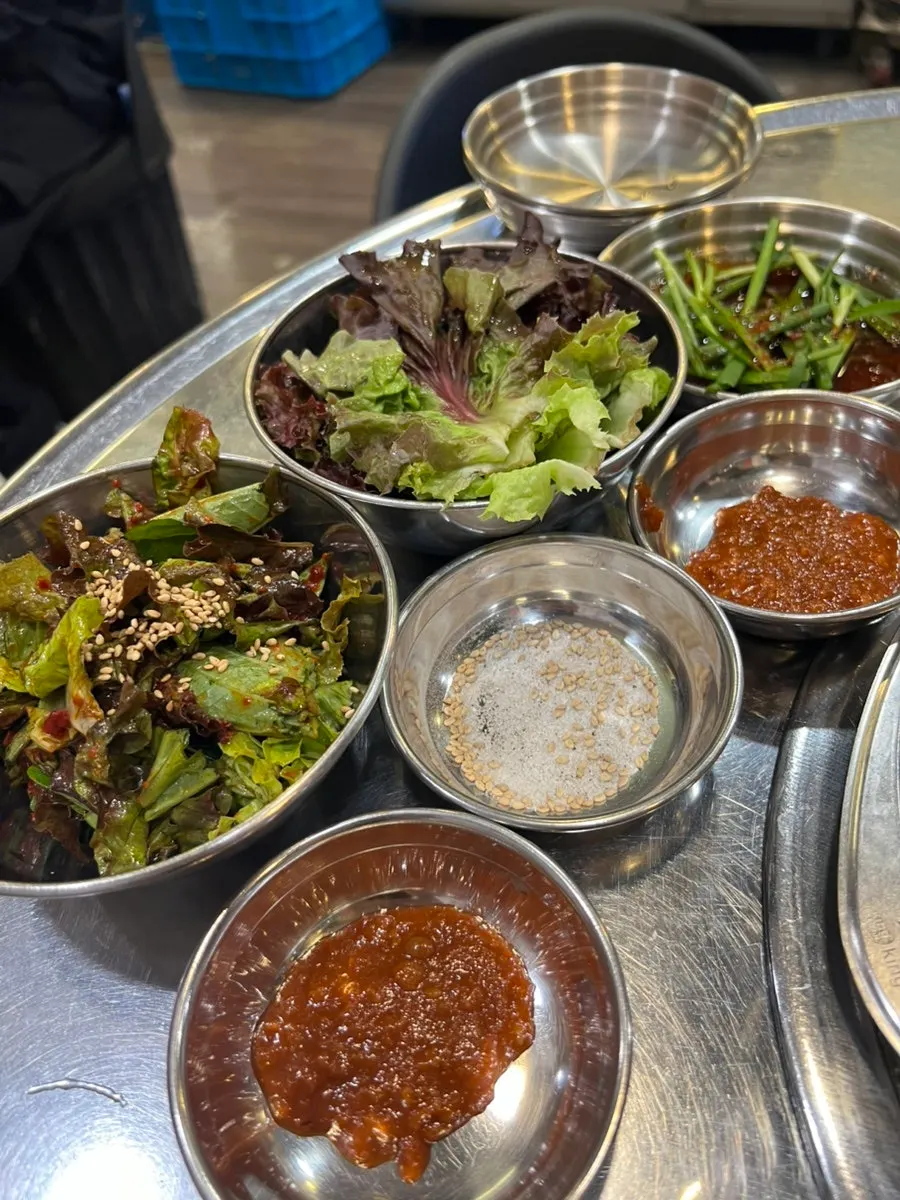Side dishes set out on the table