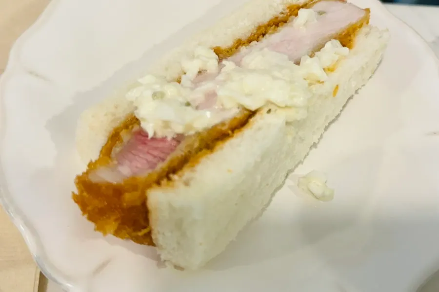Sauce served alongside the katsu sando