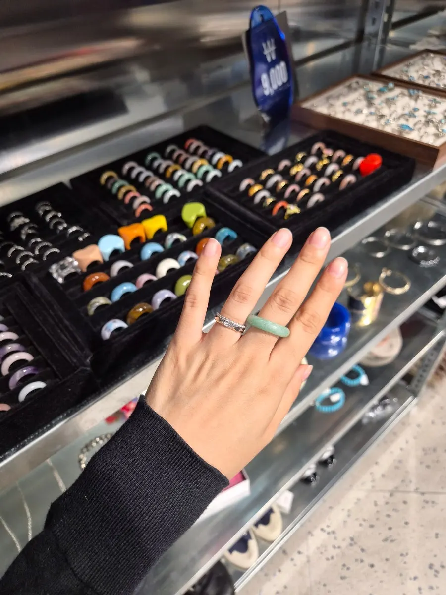 Jade rings in a variety of sizes and styles