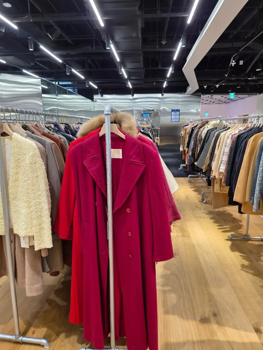 Rack of vintage coats