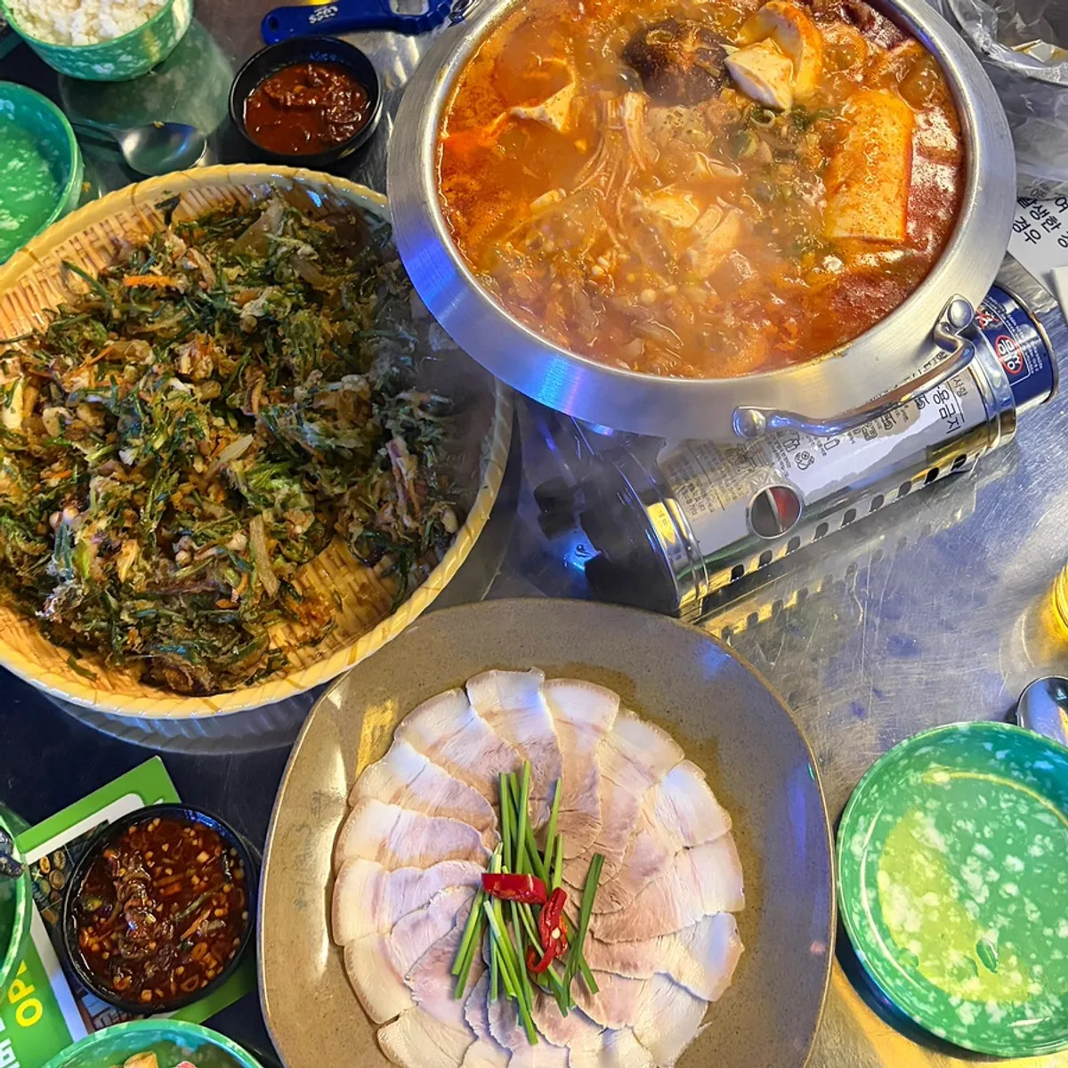 을지포차 구로디지털점 안주 한 상 차림