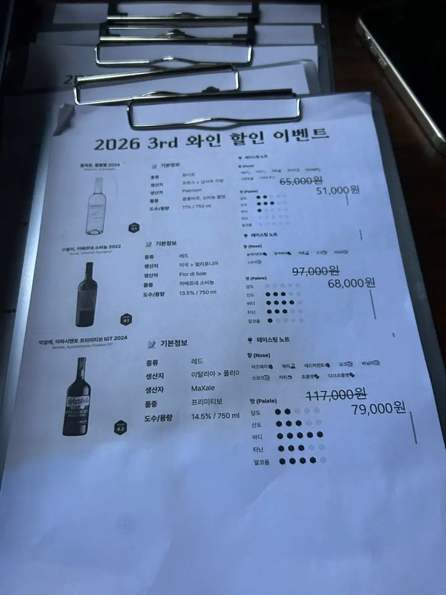 Another Level drinks menu
