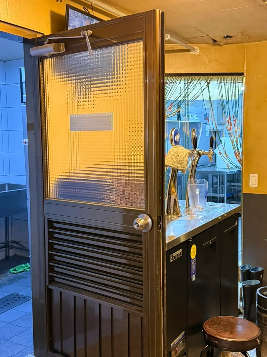 Interior of the clean restroom