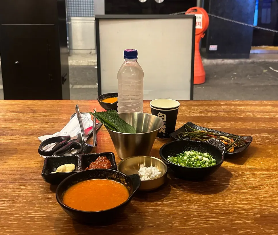 백염막창 기본 상차림 전체 세팅