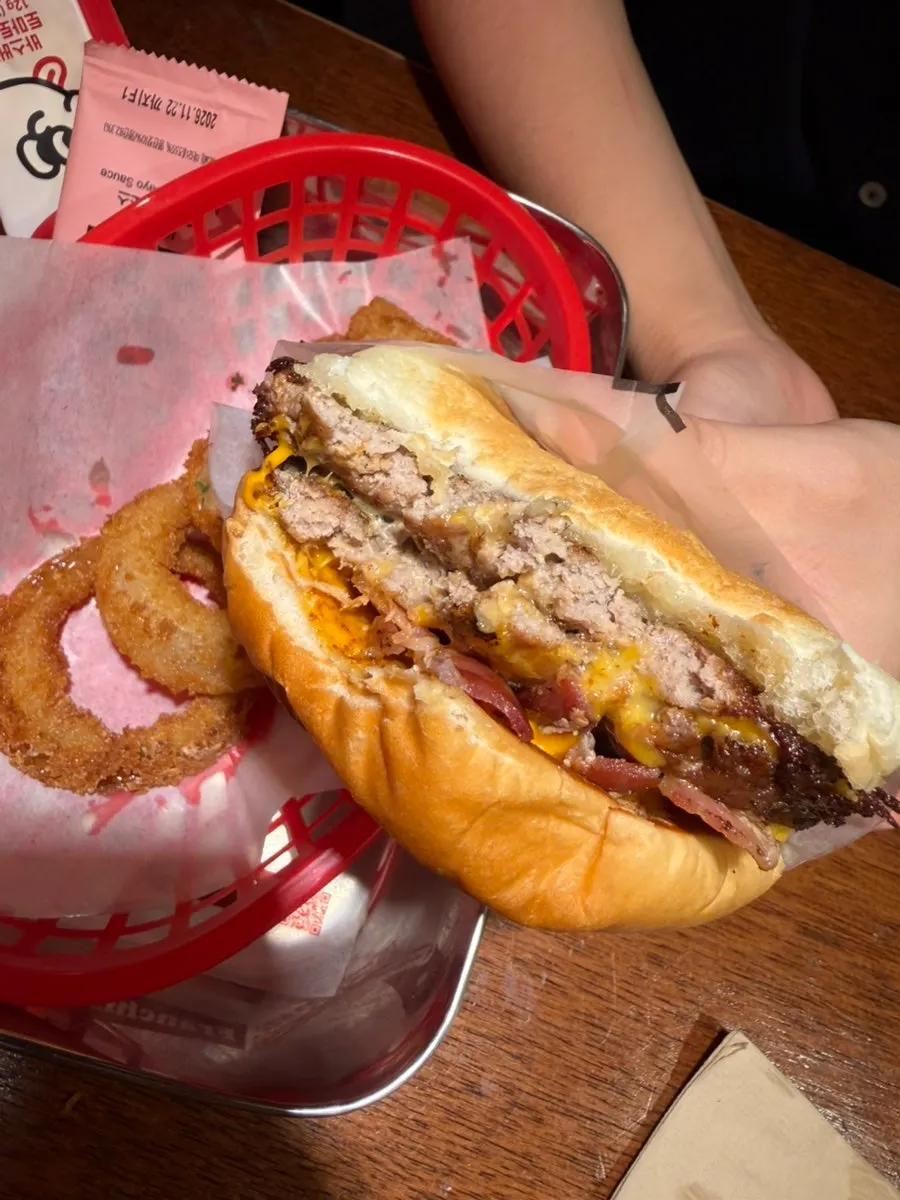 Cross-section of the Double Bacon Cheeseburger