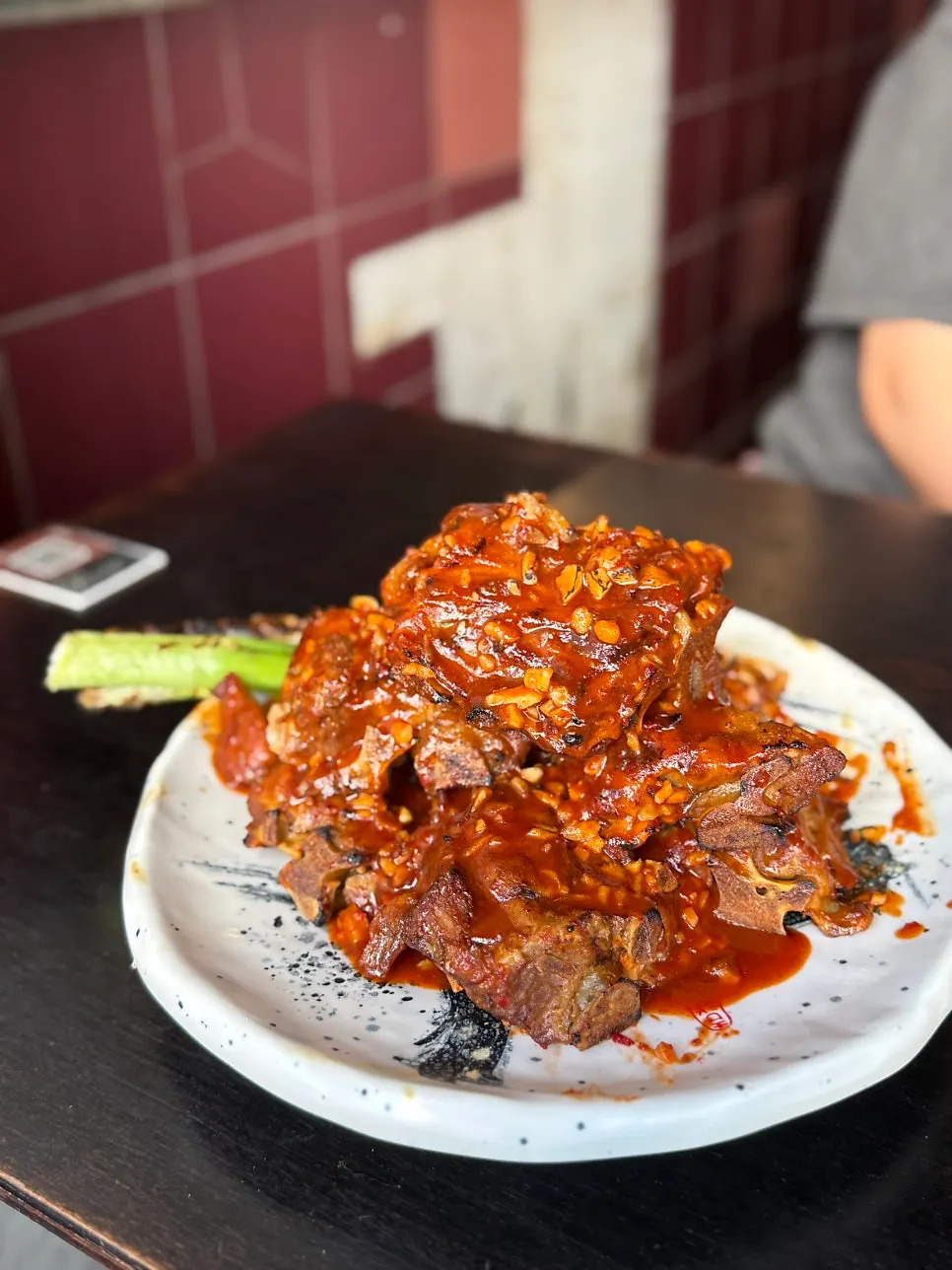 Grilled bones ordered at spice level 2