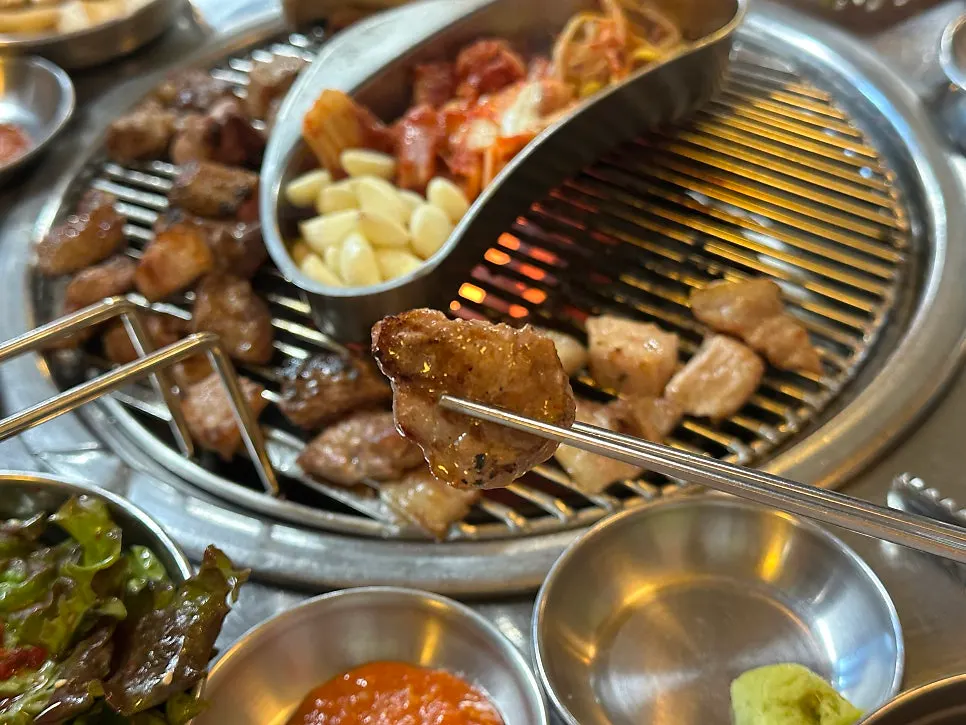 뒤집어가며 구운 고기 판