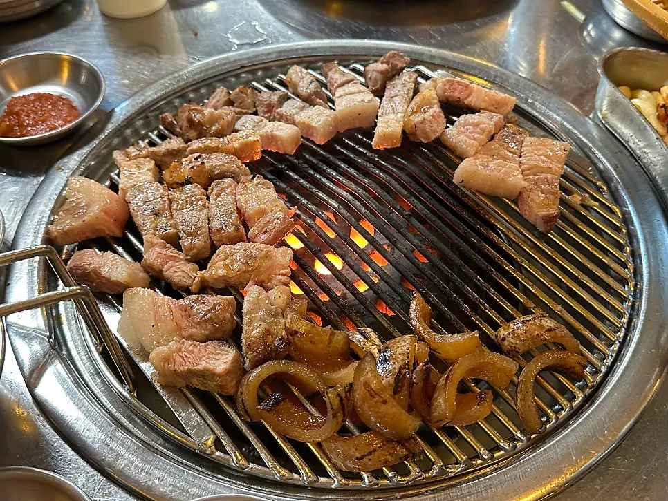 두 번째 판에 올린 고기