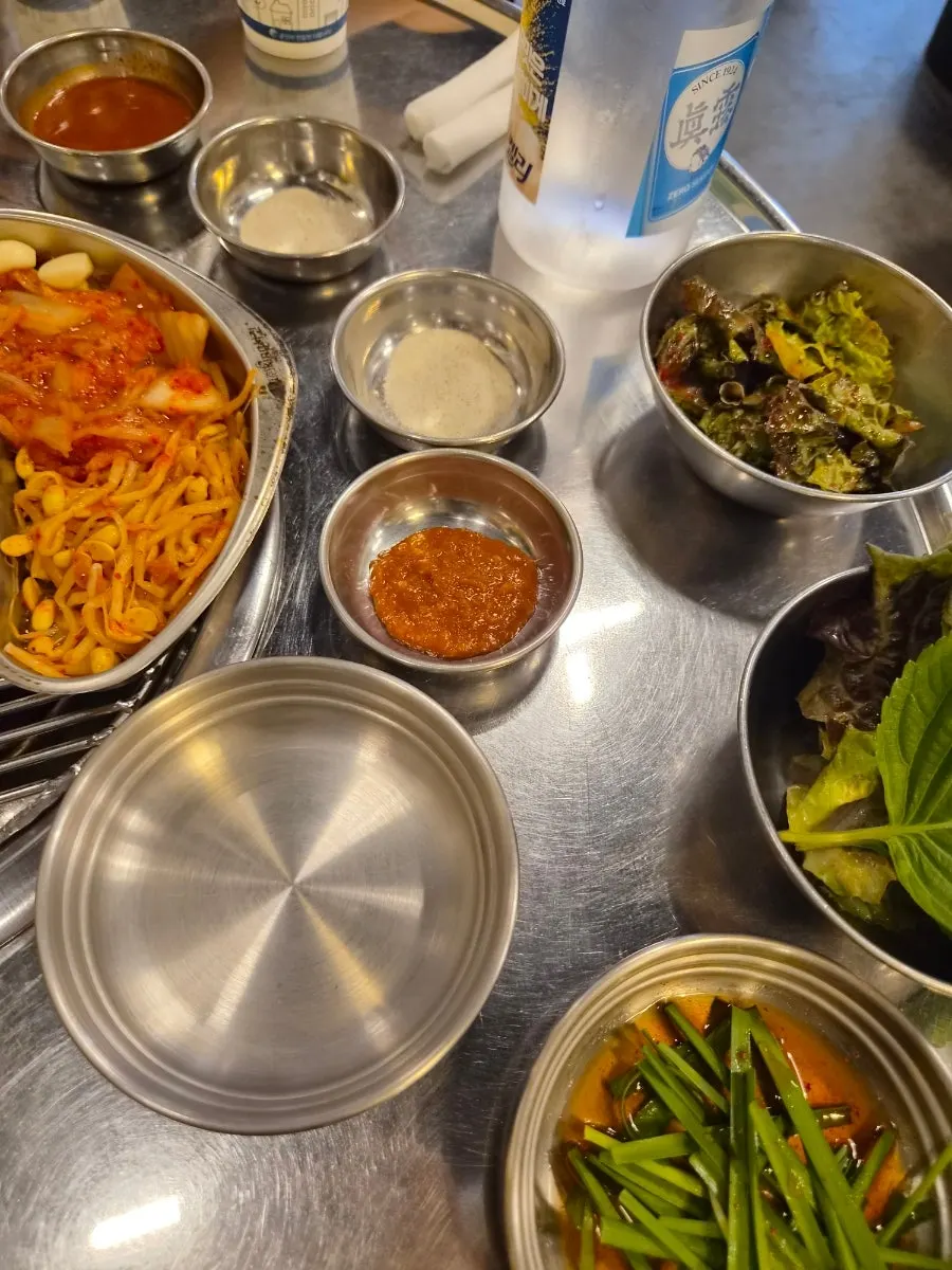 The retro dining hall with generously spaced tables