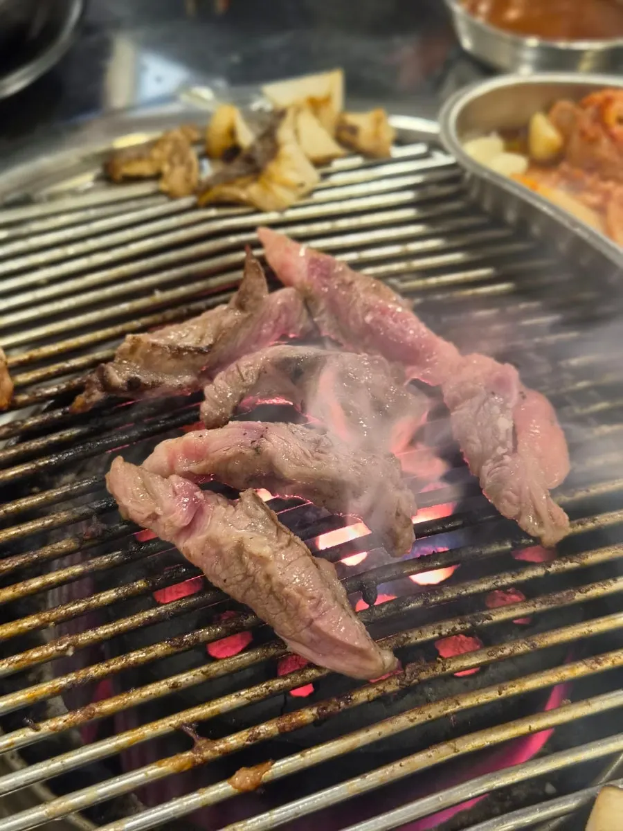 The marinated beef short rib meat grilled to a sweet finish