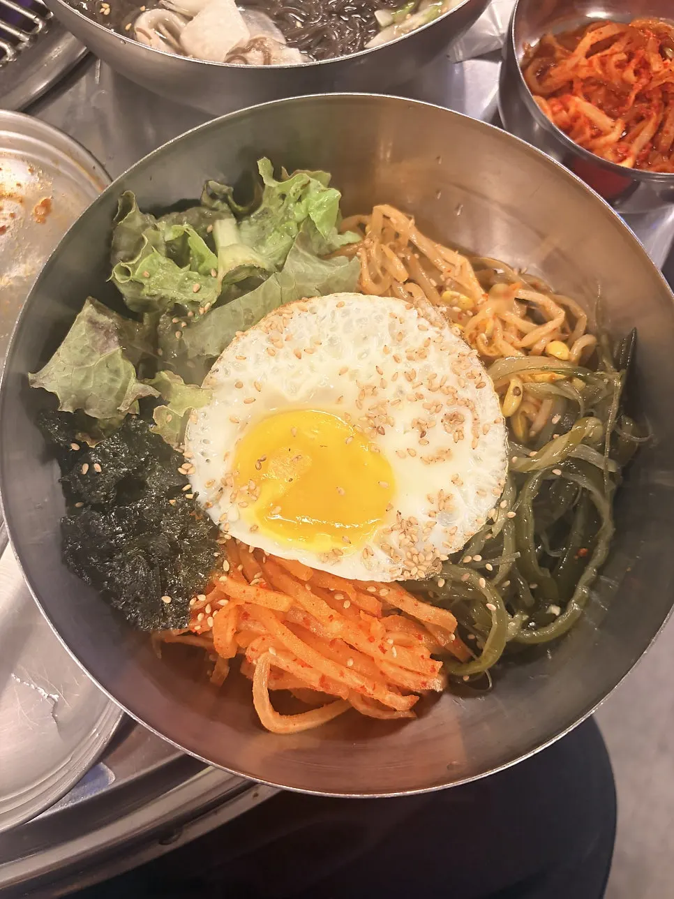 Bibimbap ordered at the pork restaurant