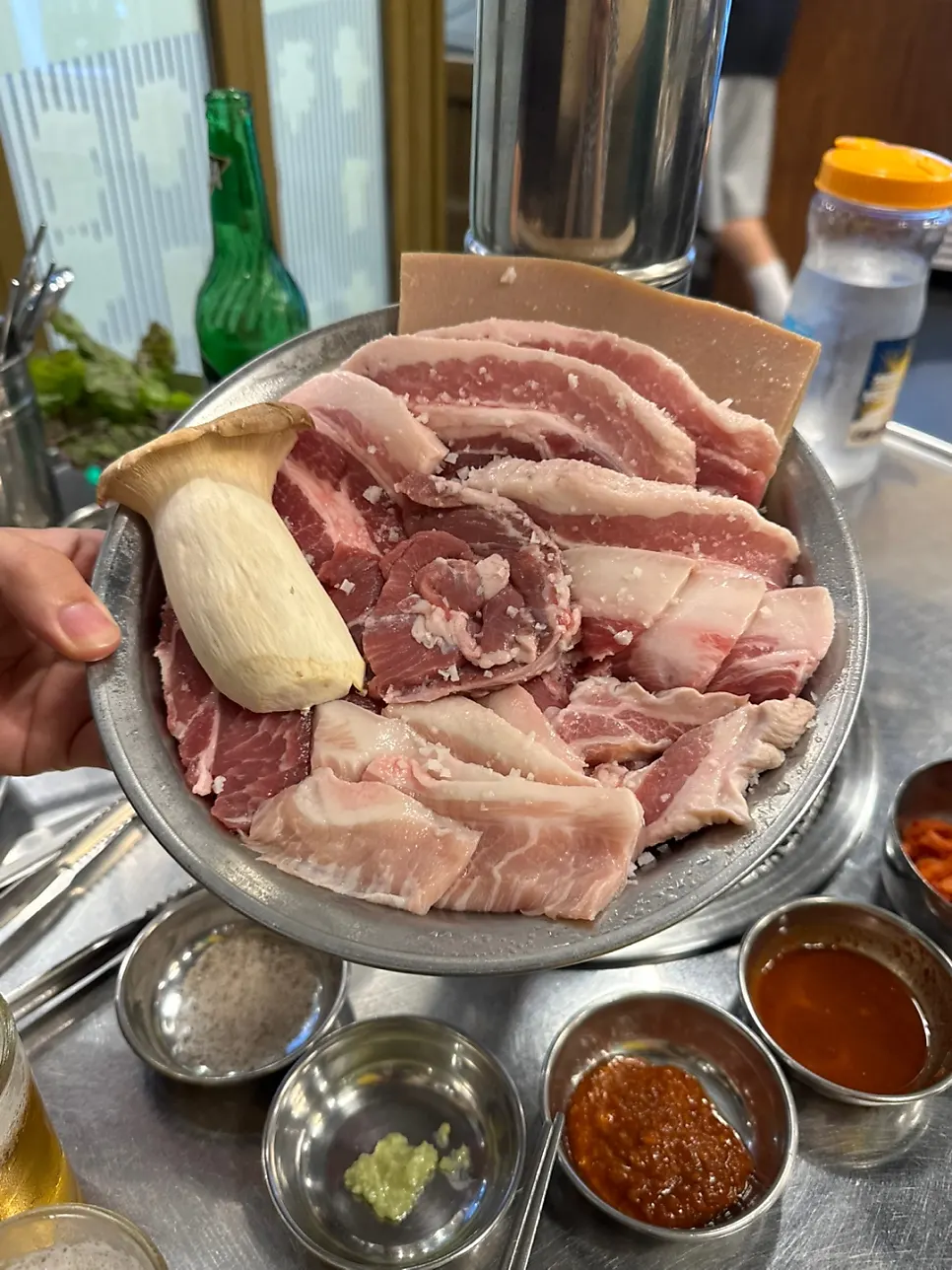 Sign for soybean powder and other self-serve bar items