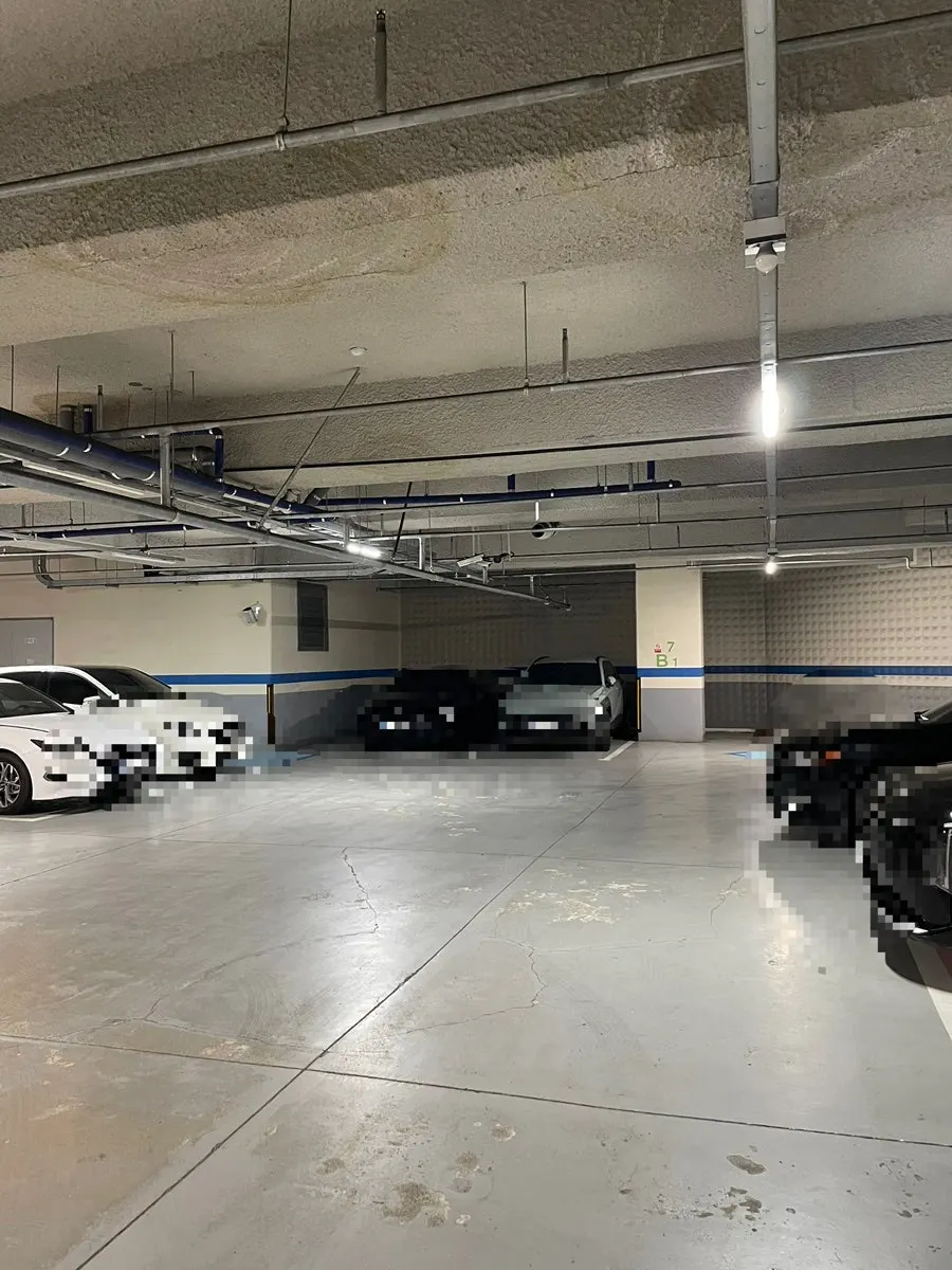 Spacious underground parking lot