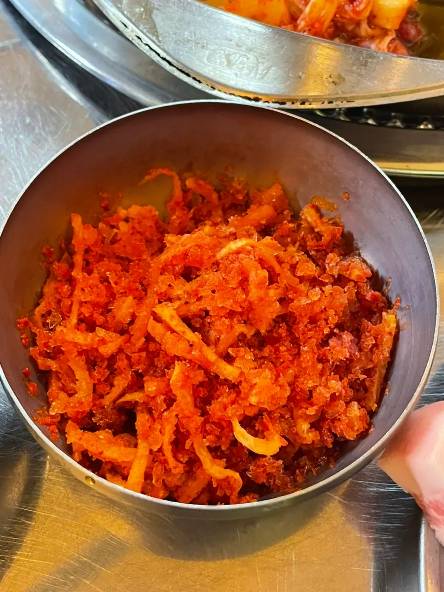 Side dishes grilled on the pan