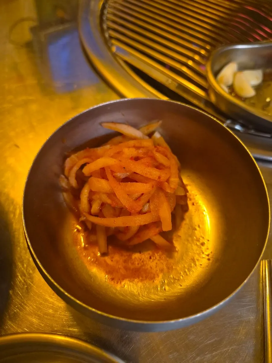 Well-seasoned radish salad side dish