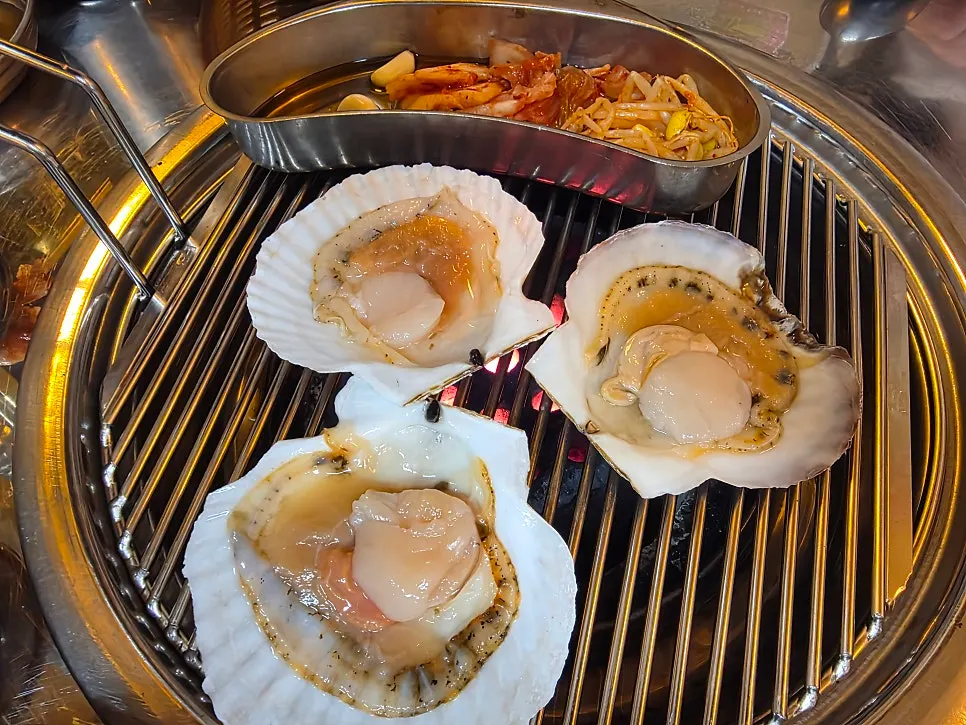 추가 주문한 가리비구이