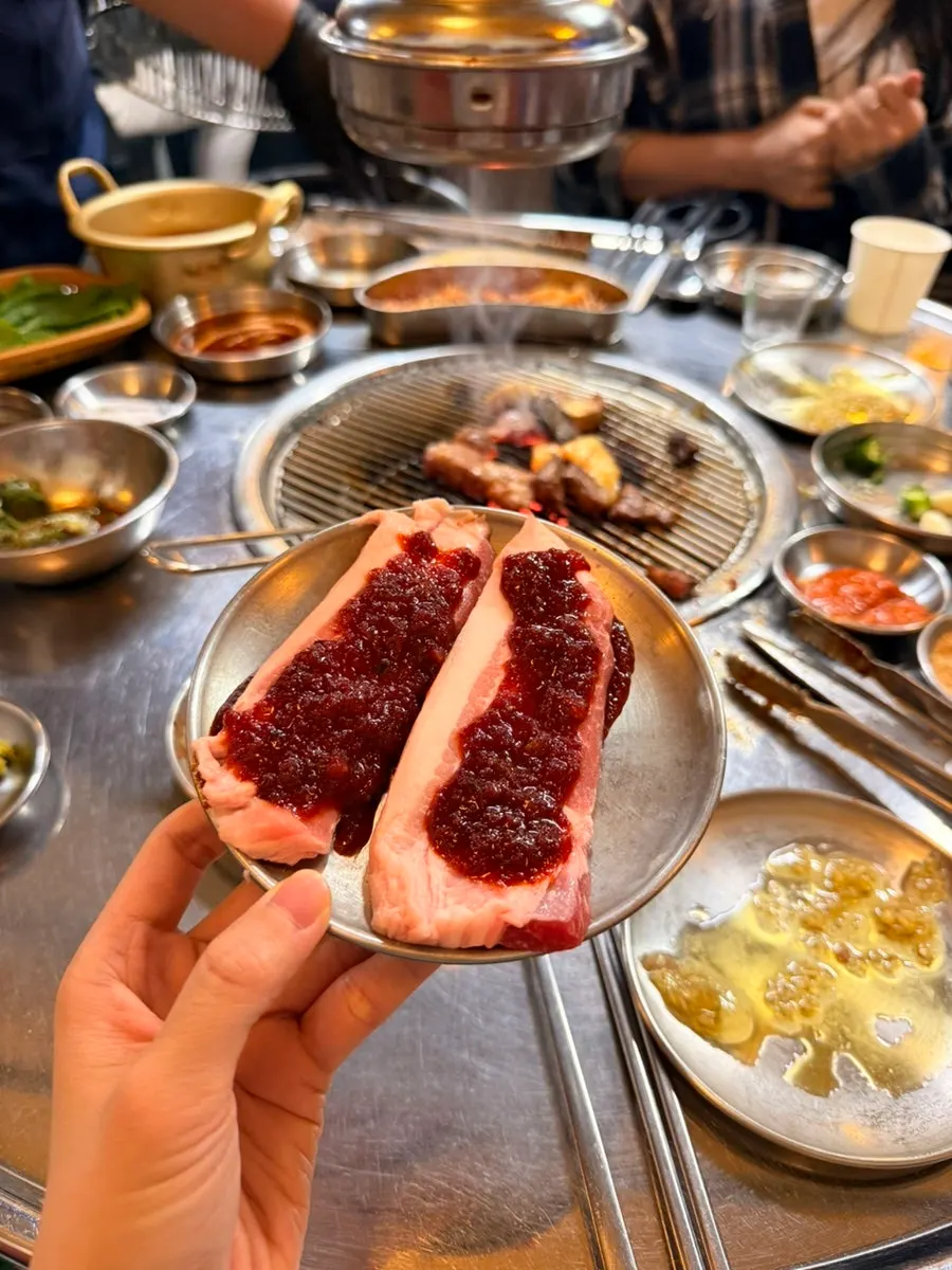 Third order of pork jowl on a plate