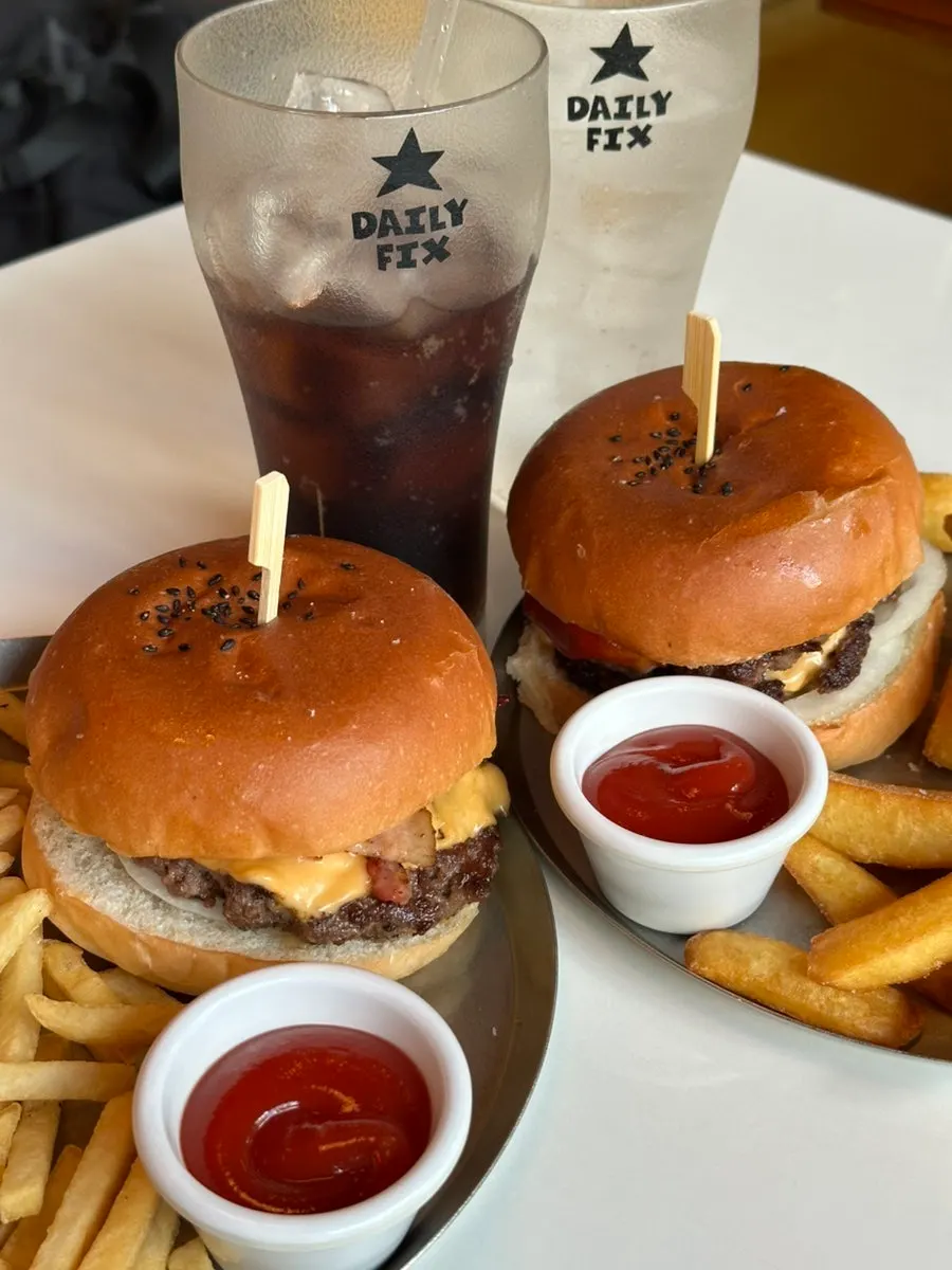 Double cheese burger with two patties