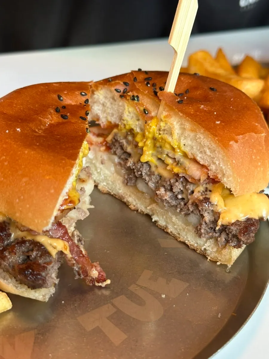 Cross-section of the burger