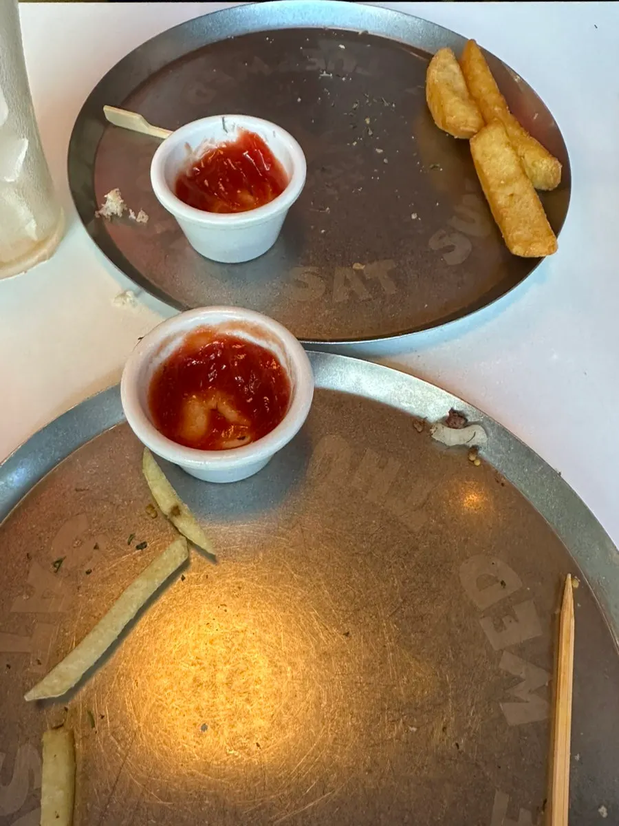 Two different types of fries ordered