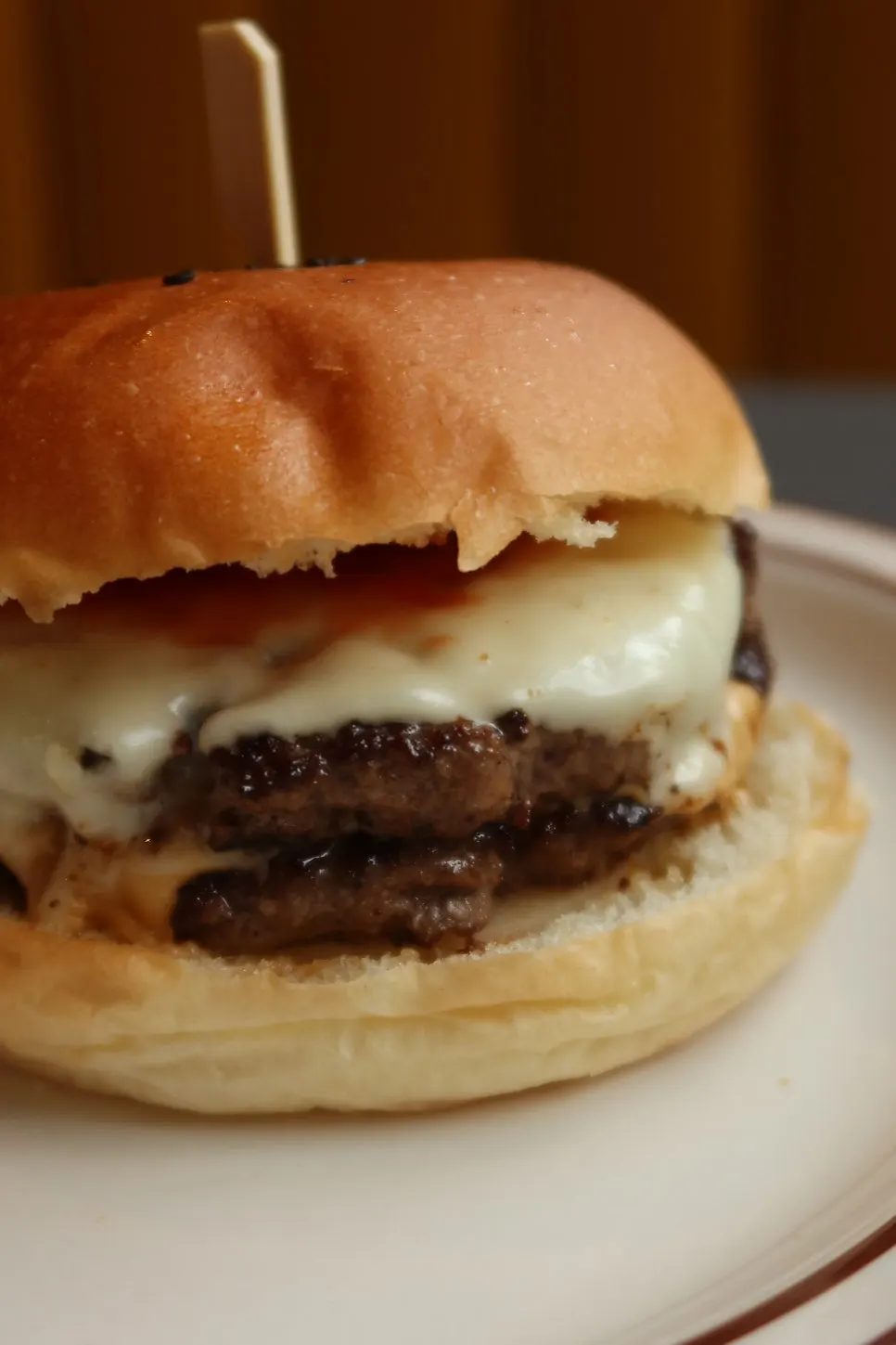 Thick handmade Bacon Cheeseburger