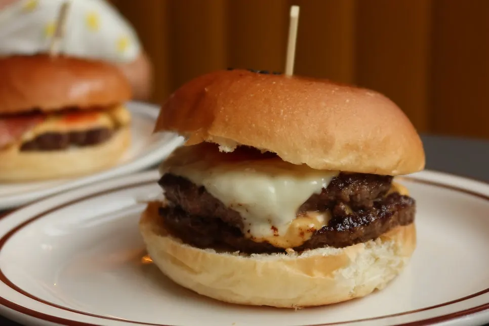 In-house smoked handmade bacon burger