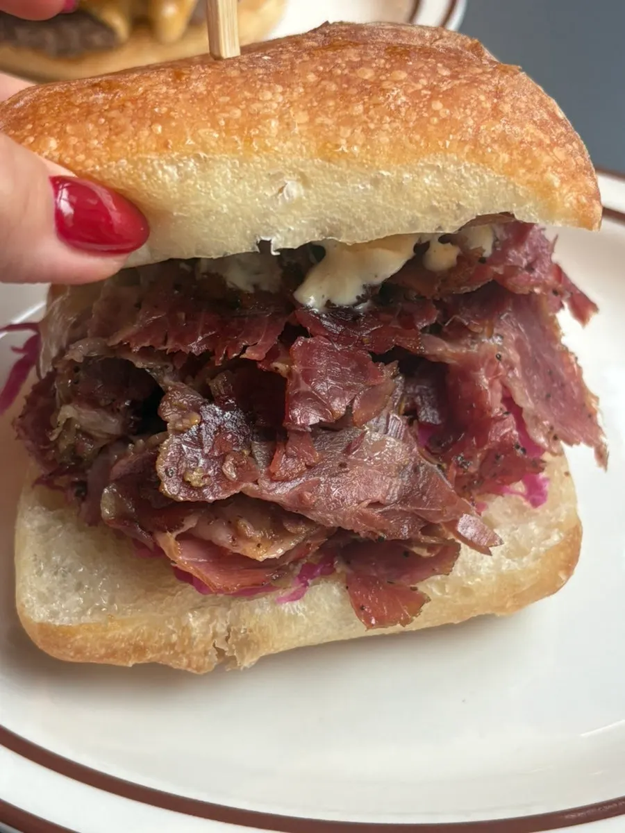 Burger and sandwich ordered at Daily Fix