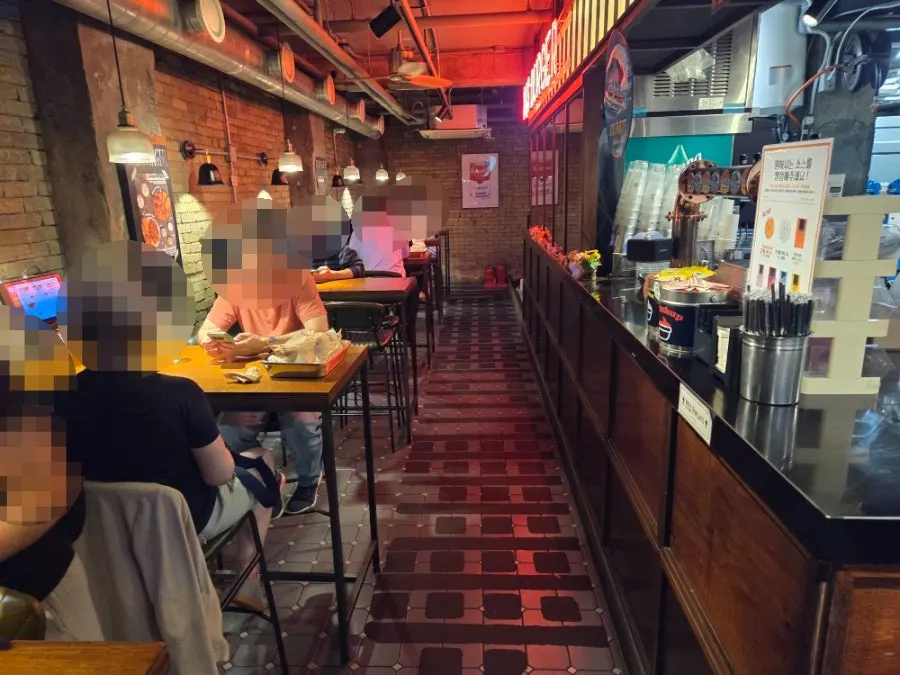 Entrance to BAS Burger in the basement