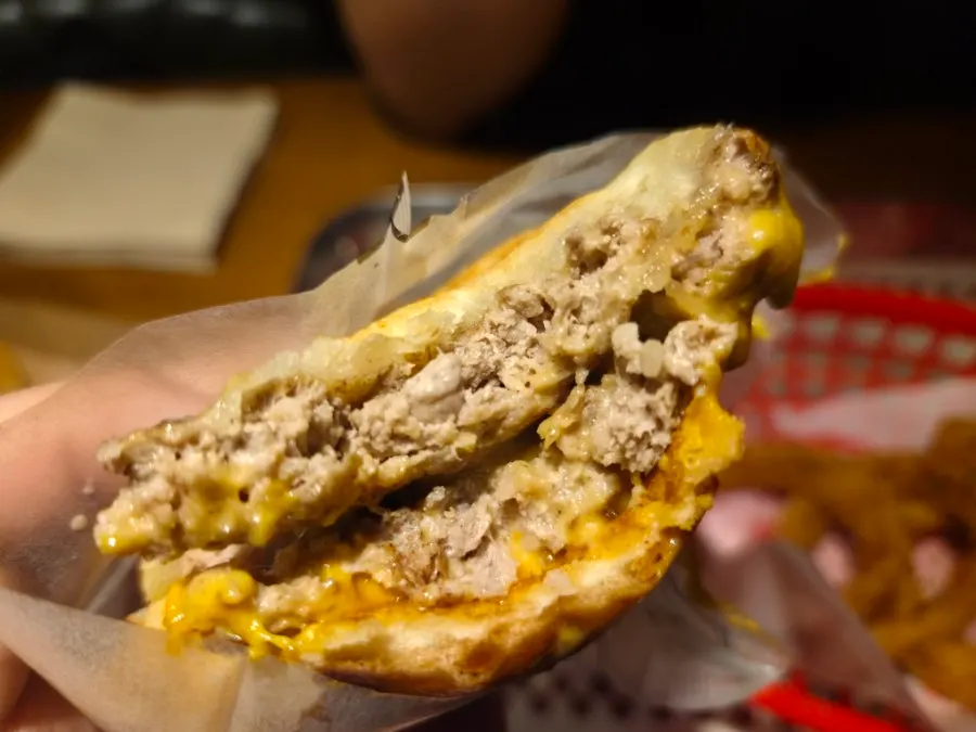 BAS Burger Double Bacon Cheeseburger patty