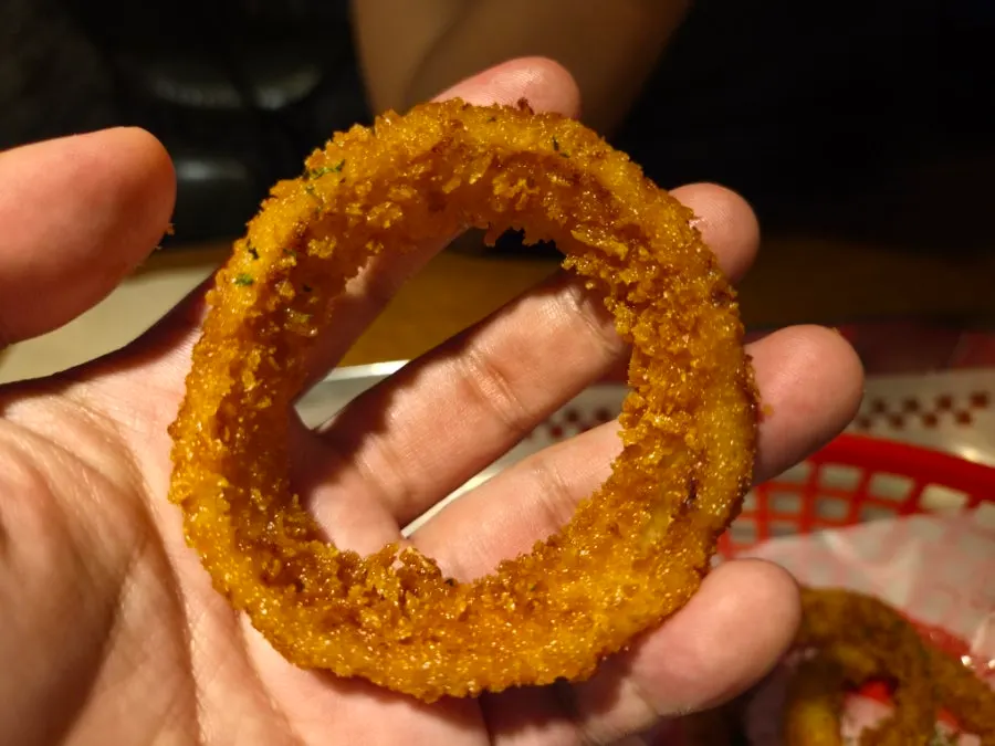Crisp onion rings