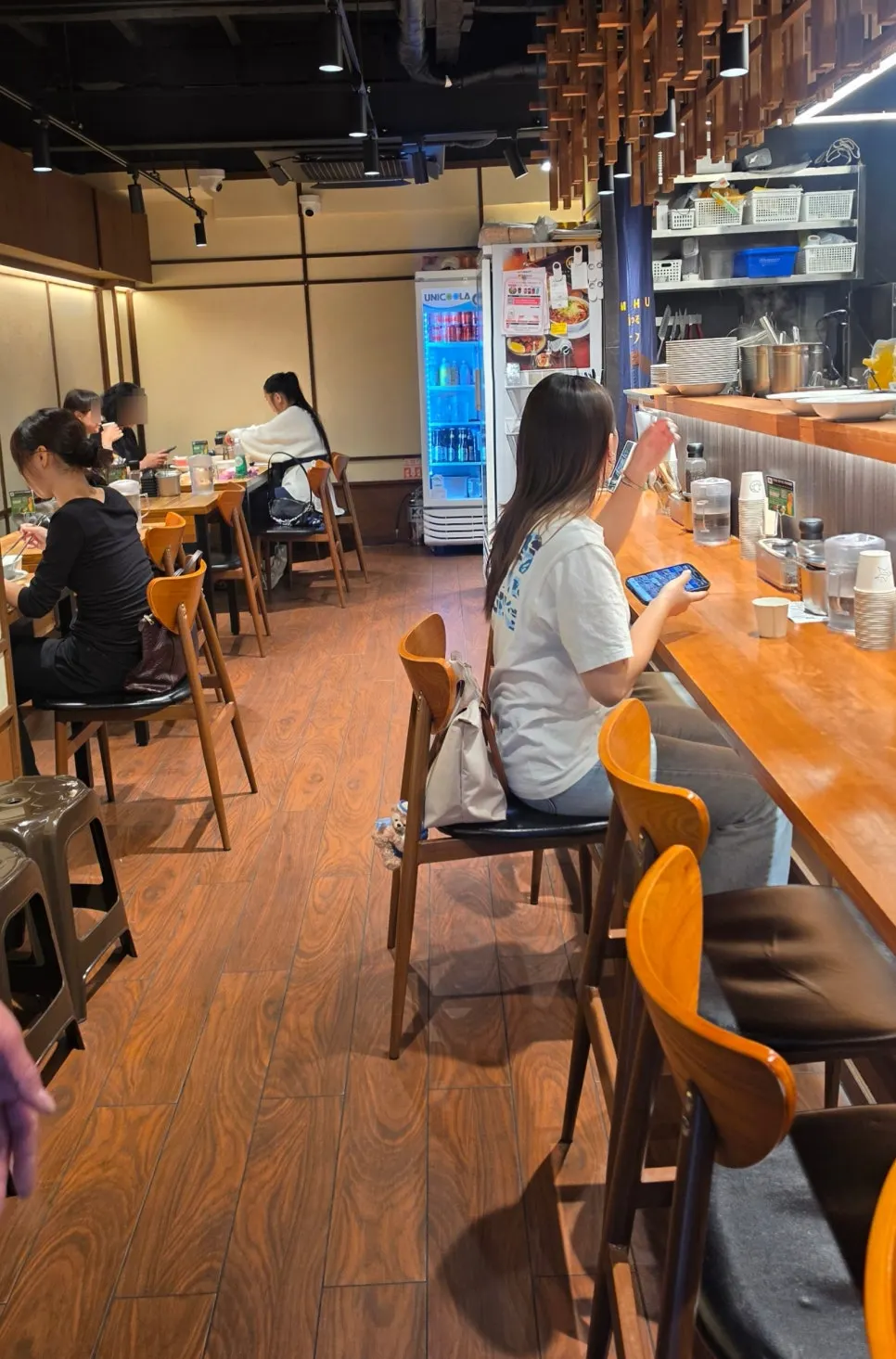 Table seating inside the restaurant