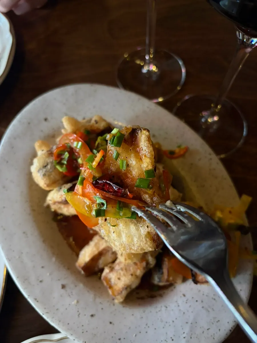 Crispy fried eoyang eggplant dish