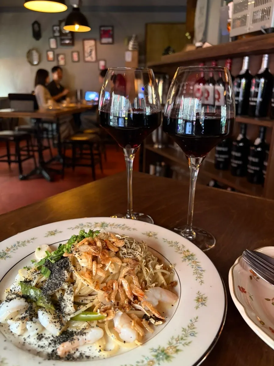Fried eoyang eggplant and pasta pairing