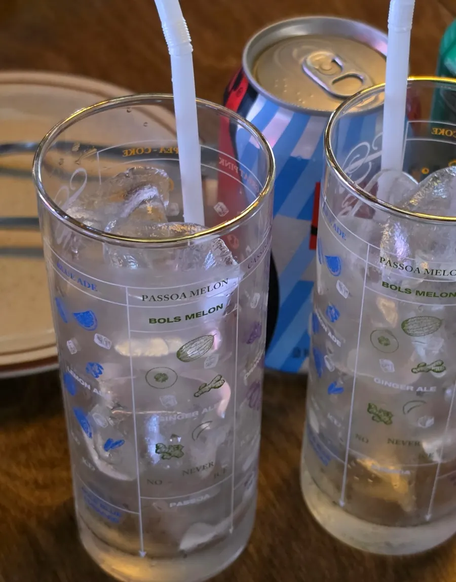 Ice cup served with soda