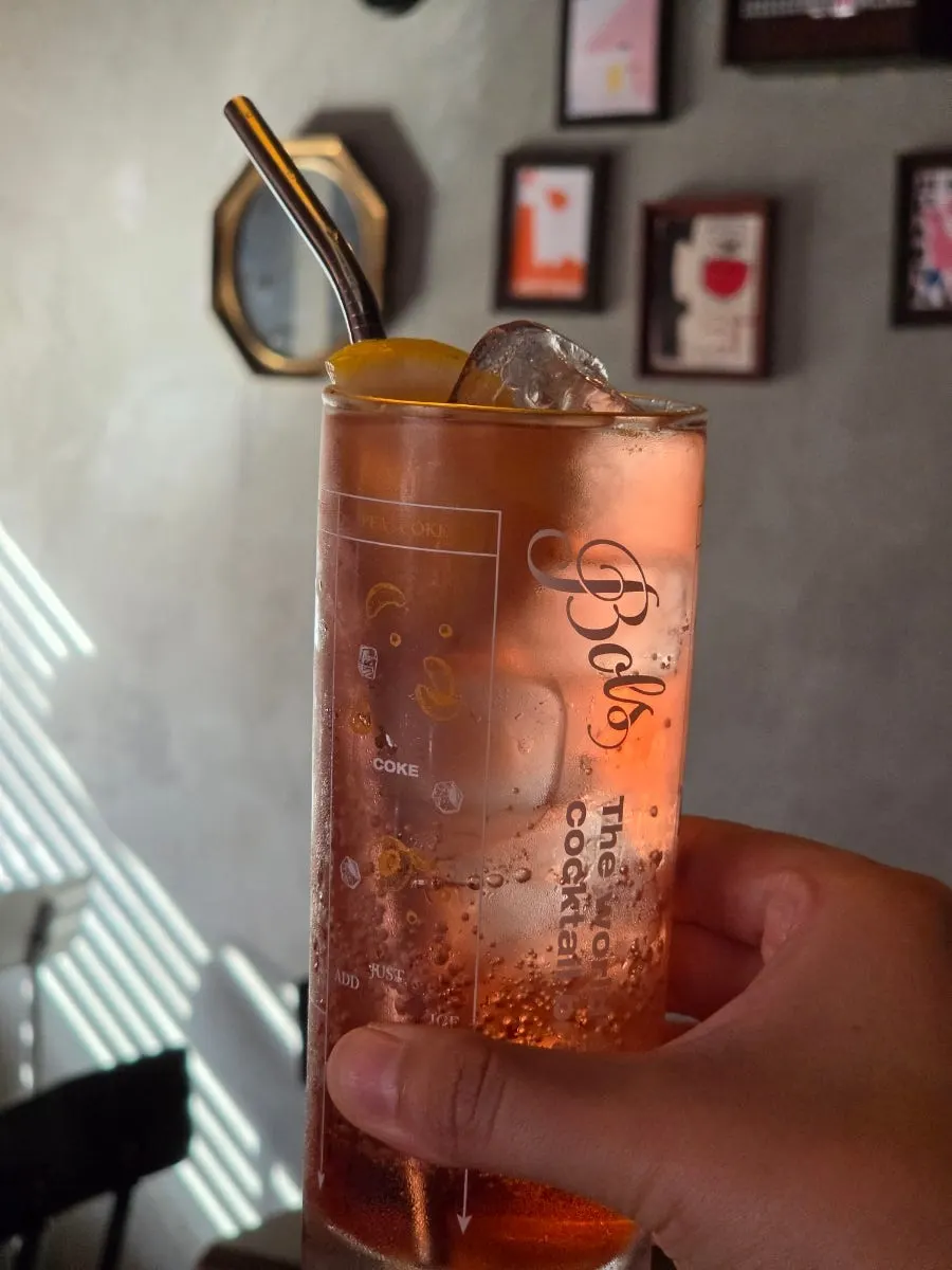 Pink-tinted watermelon highball glass
