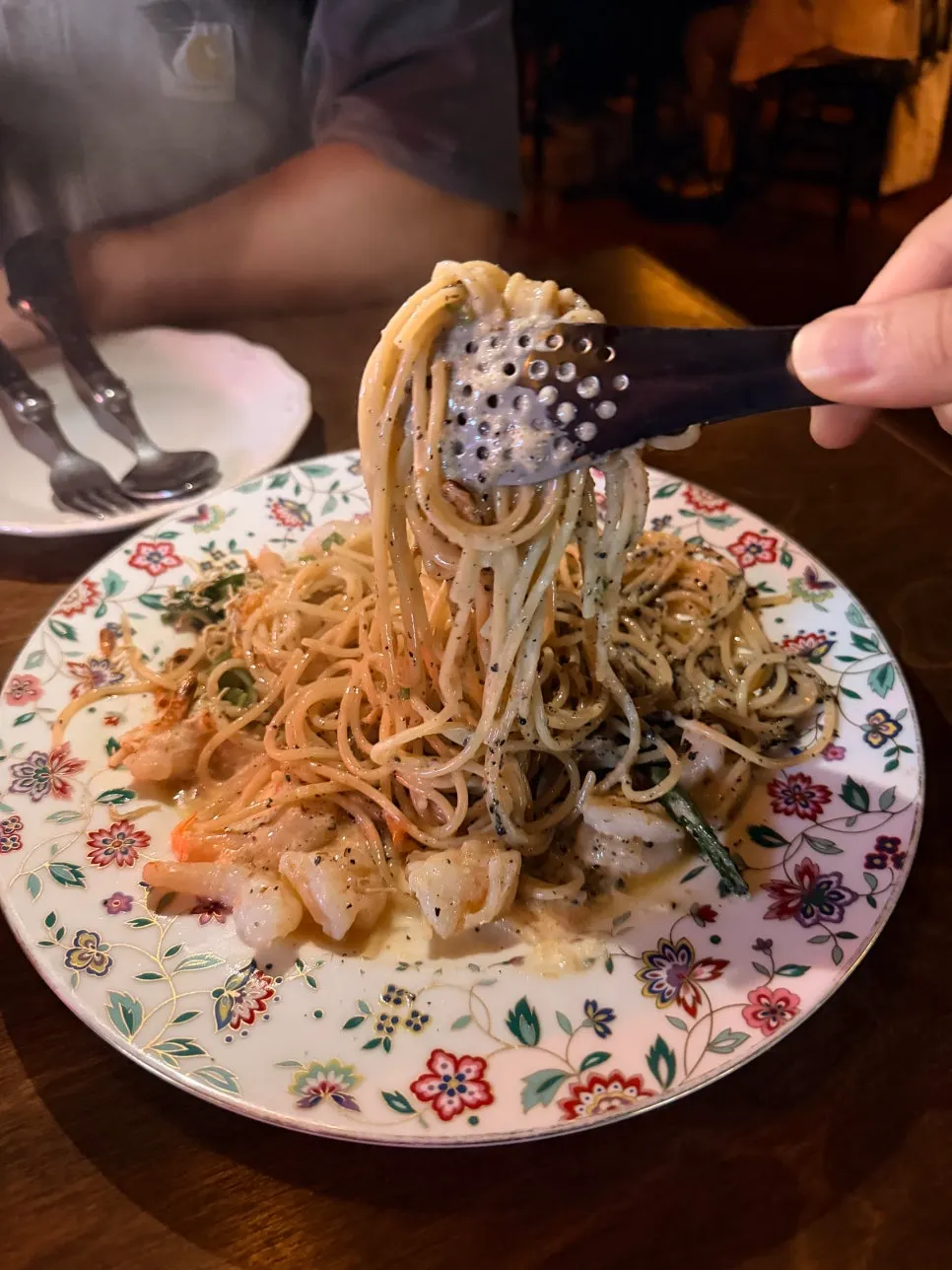 Ingredients served alongside the anchovy oil pasta