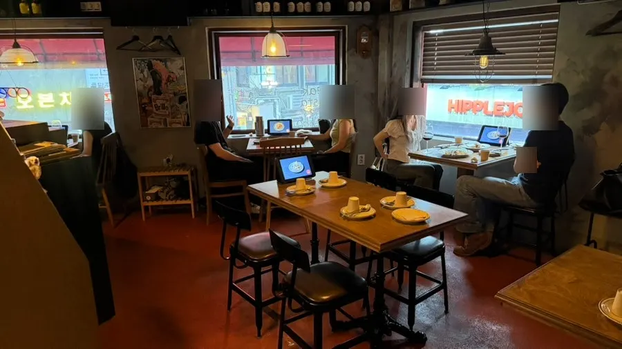 Dimly lit interior of Hey Jinny
